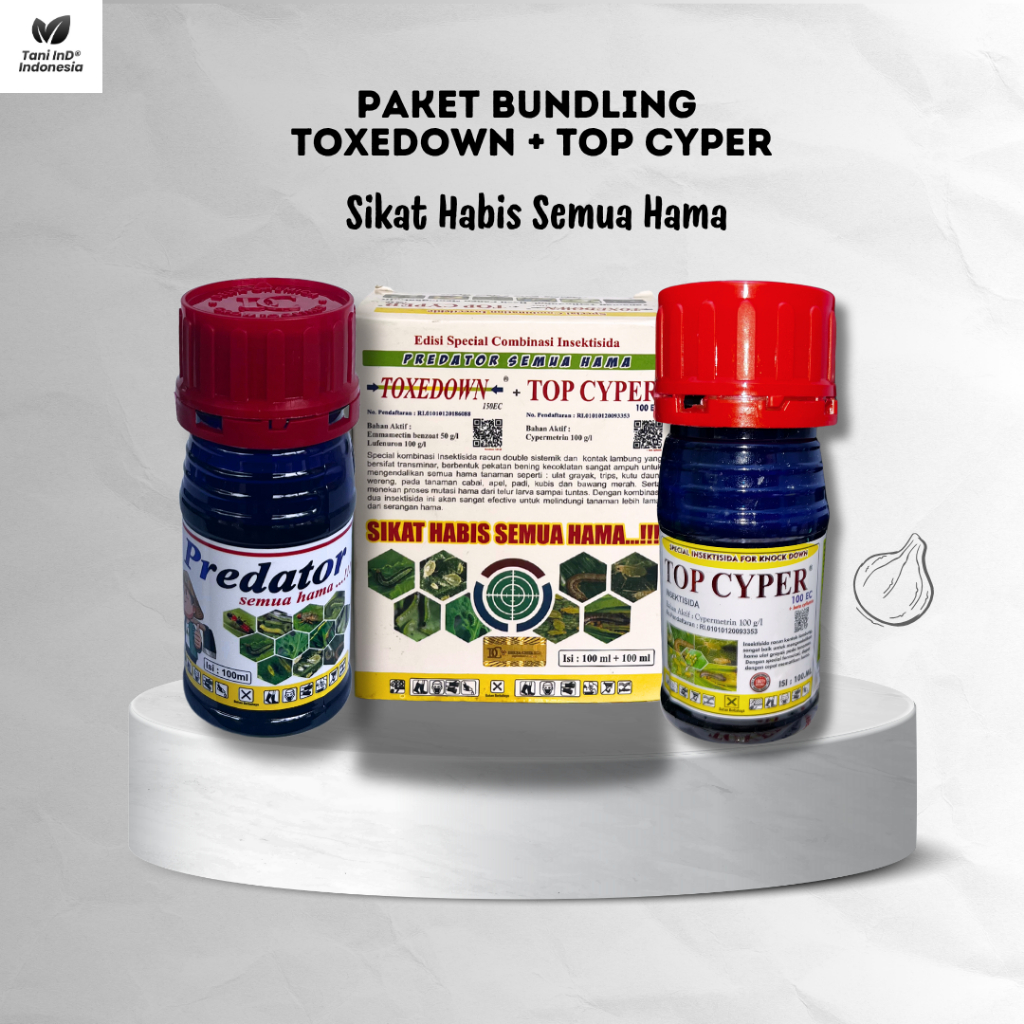 BUNDLING TOXEDOWN PLUS TOPCYPER membasmi ulat dan penggerek pada buah, daun dan umbi