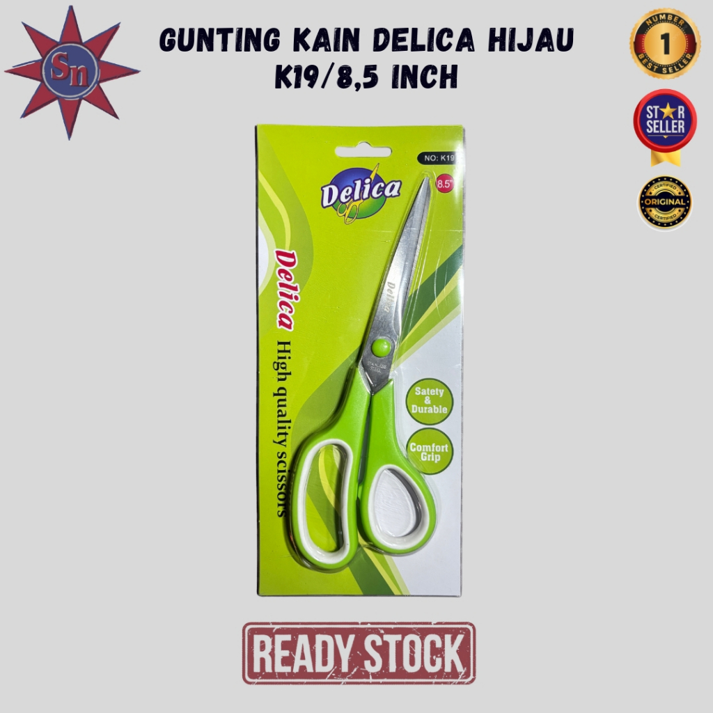 

Gunting Kain Delica Hijau K19/8,5 Inch Original Product