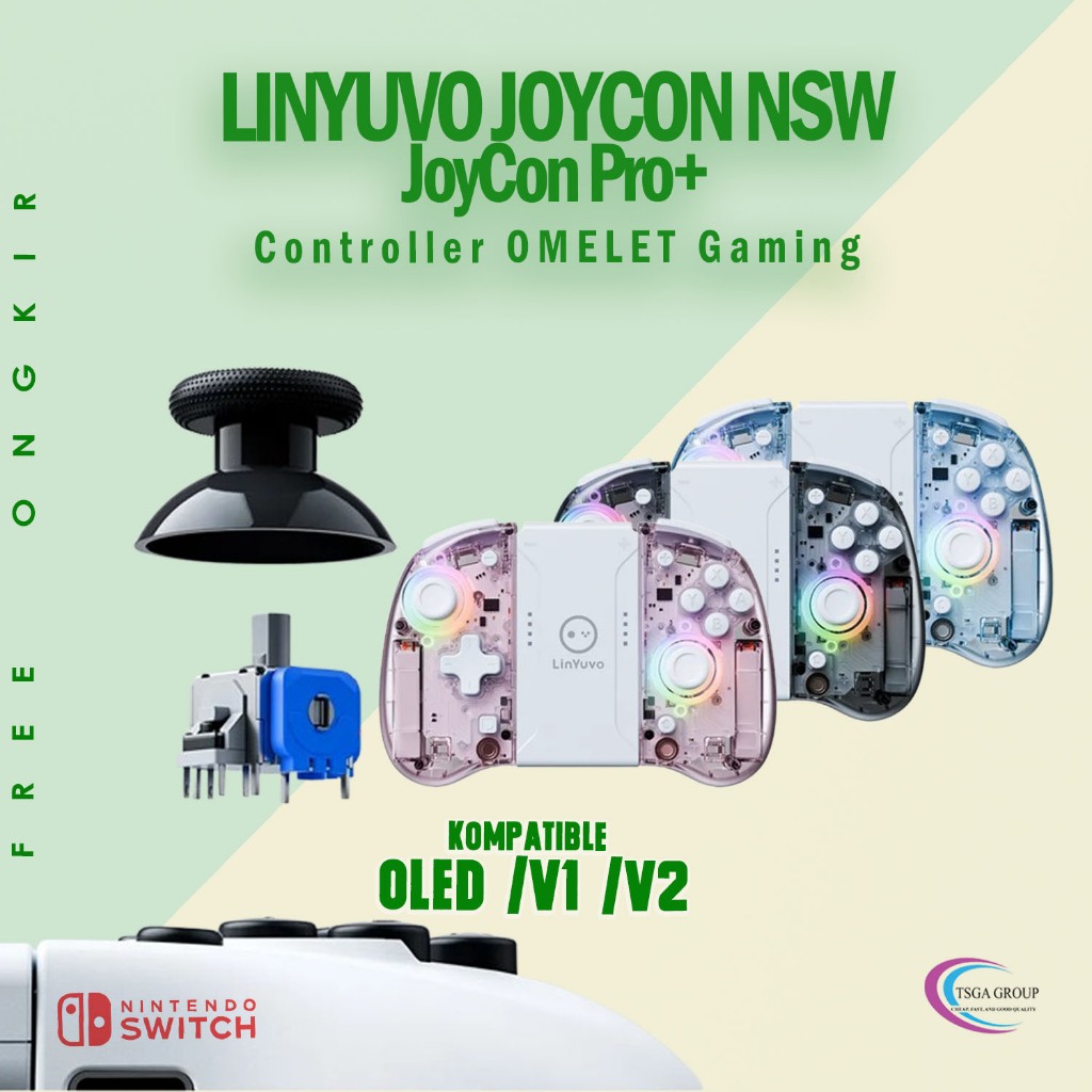 Linyuvo Omelet Gaming Joycon Joy Con Controller Nintendo Switch OLED / V1 / V2 Joycon game