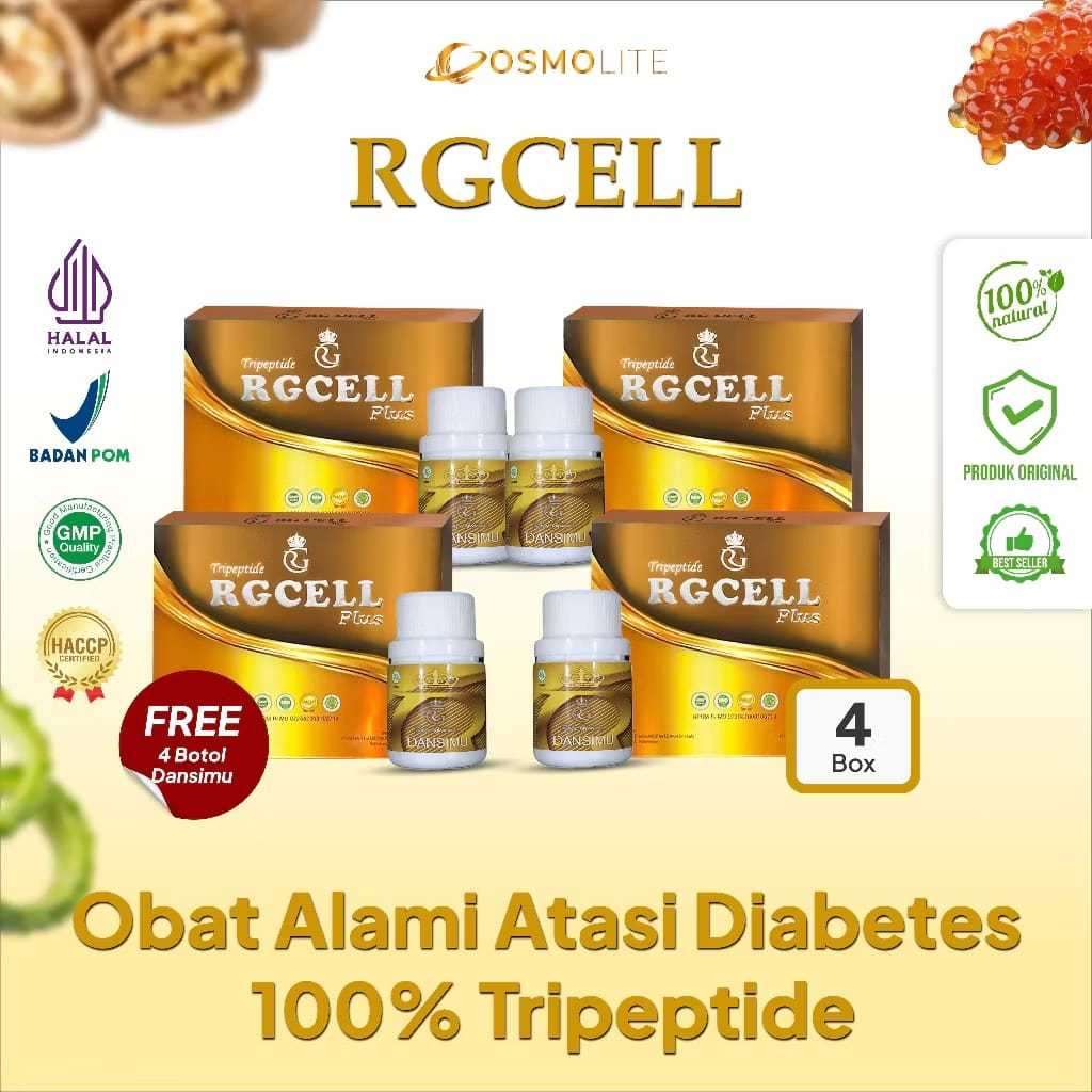 Rg cell plus tripeptide - 100% Peptide suplement kesehatan regenerasi sel dalam tubuh anti diabetes 