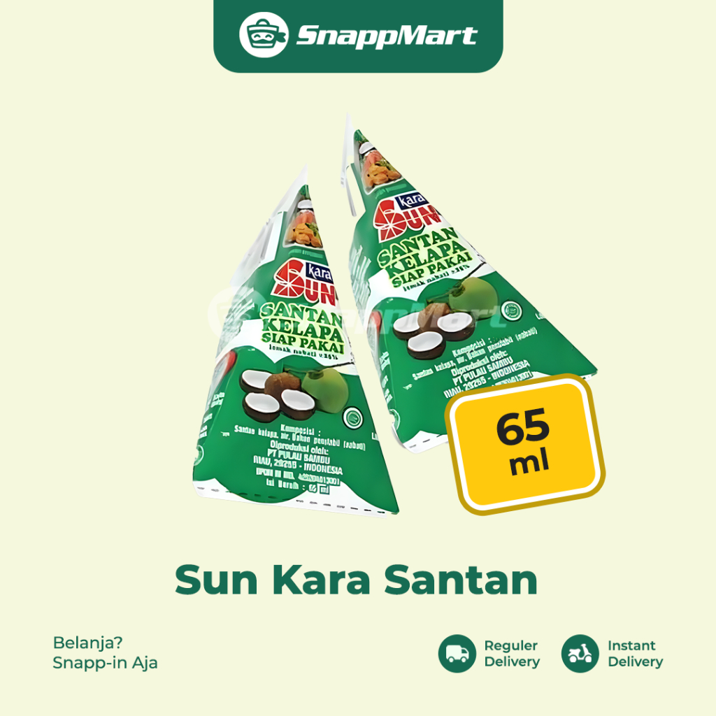 

Sun Kara Santan Kelapa (65 ml) - REGULER / INSTANT / SAMEDAY - Bahan Masak & Bumbu