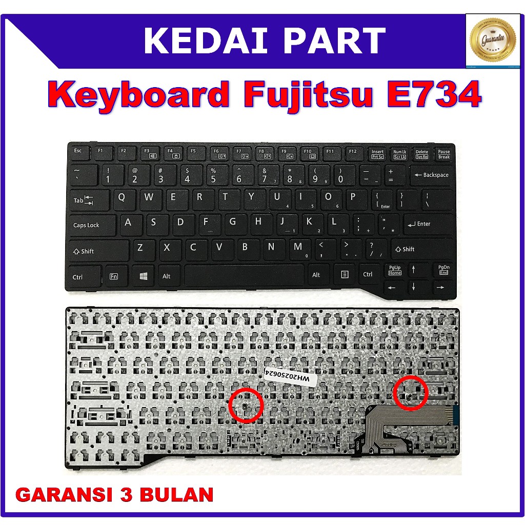 Keyboard Fujitsu Lifebook E743 E744 E745 E746 E733 E734 E544 E546 E547 U745 E736 T725 T726 STYLISTIC