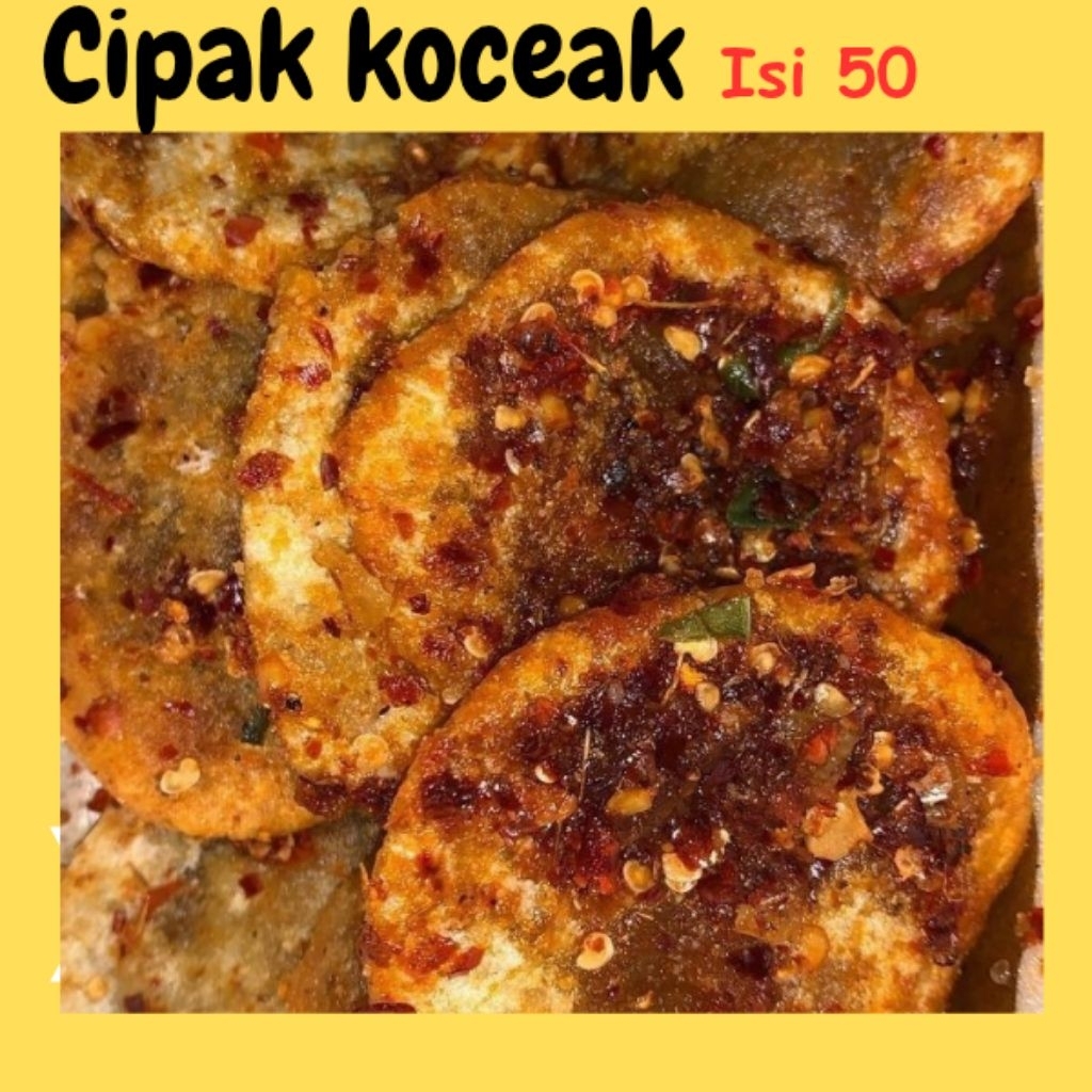 

cipak koceak isi 50 cemilan makanan pedas gurih bumbu atom cabai bubuk aida Chili oil daun jeruk