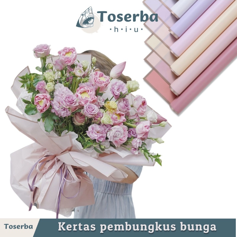 

Kertas Bungkus Bunga Warna Solid / Tahan Air & Awet / Serbaguna / 20 Lembar per Pack