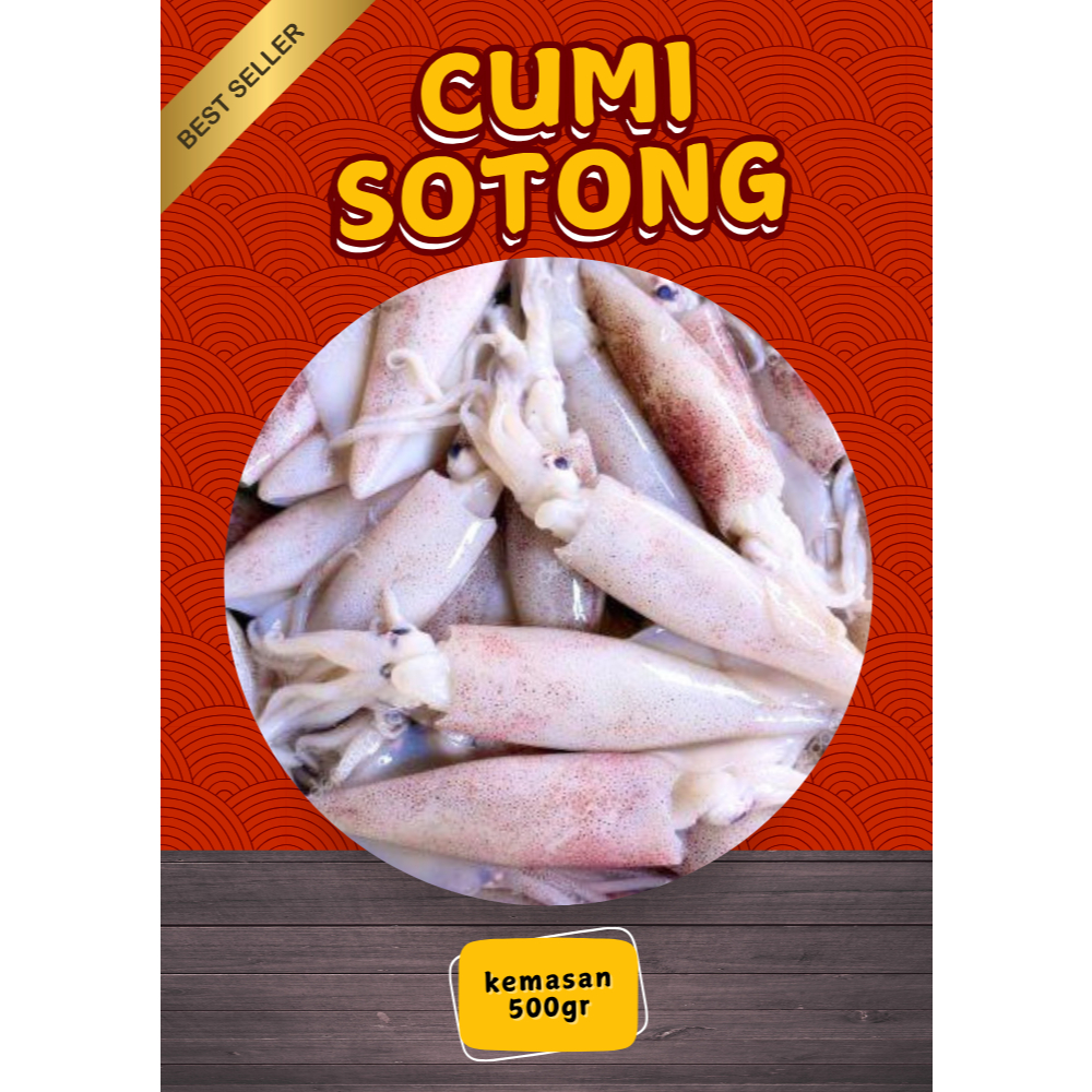 

Cumi Sotong Frozen Fresh, Sudah dikemas Vacum pack