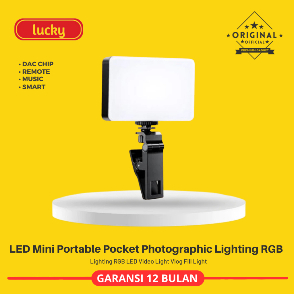 LED Mini Portable Pocket Photographic Lighting RGB LED Video Light Vlog Fill Light