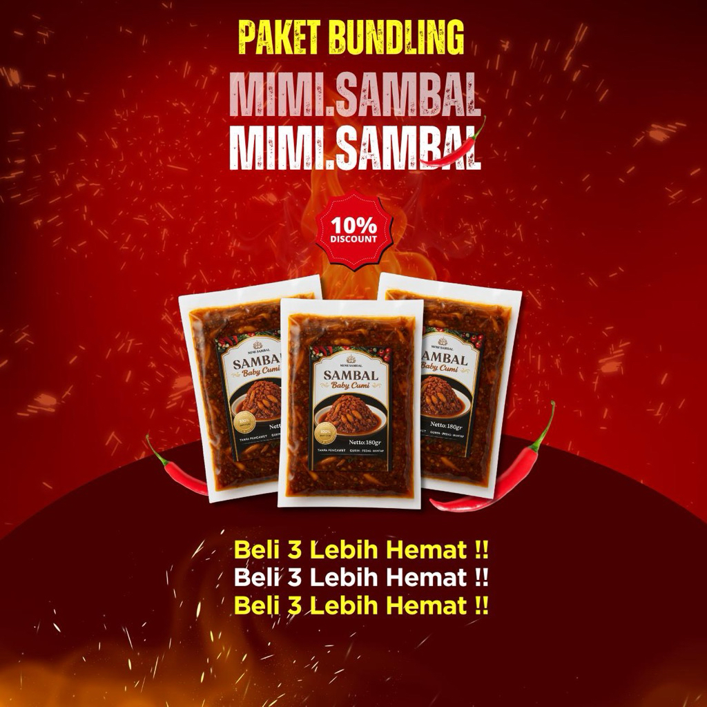 

PAKET BUNDLING 3PCS SAMBAL BABY CUMI PREMIUM