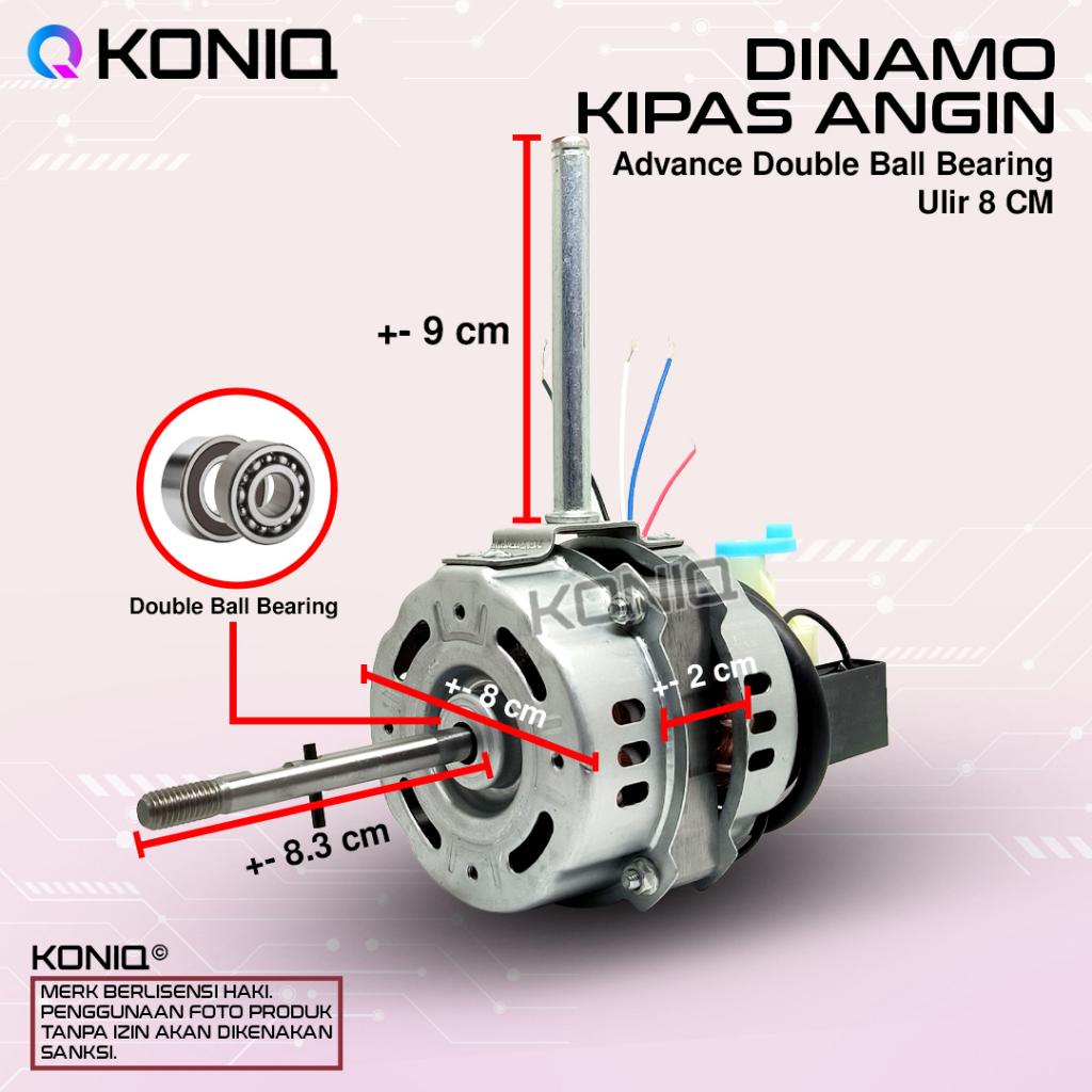 DINAMO KIPAS ANGIN ADVANCE 8 CM ULIR-BEARING