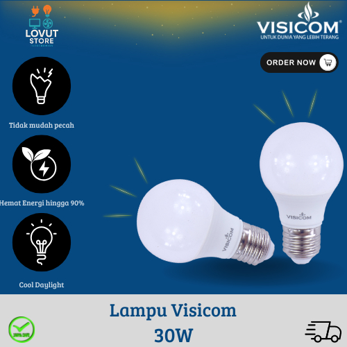 Lampu LED Visicom 30 Watt Warna Putih Cerah Garansi 1 Tahun Original