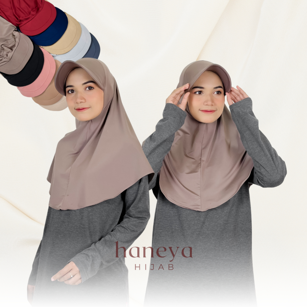 Jilbab Instan Sport Topi Dewasa Ukuran M Jersey Premium I Hijab Sport Wanita Muslimah
