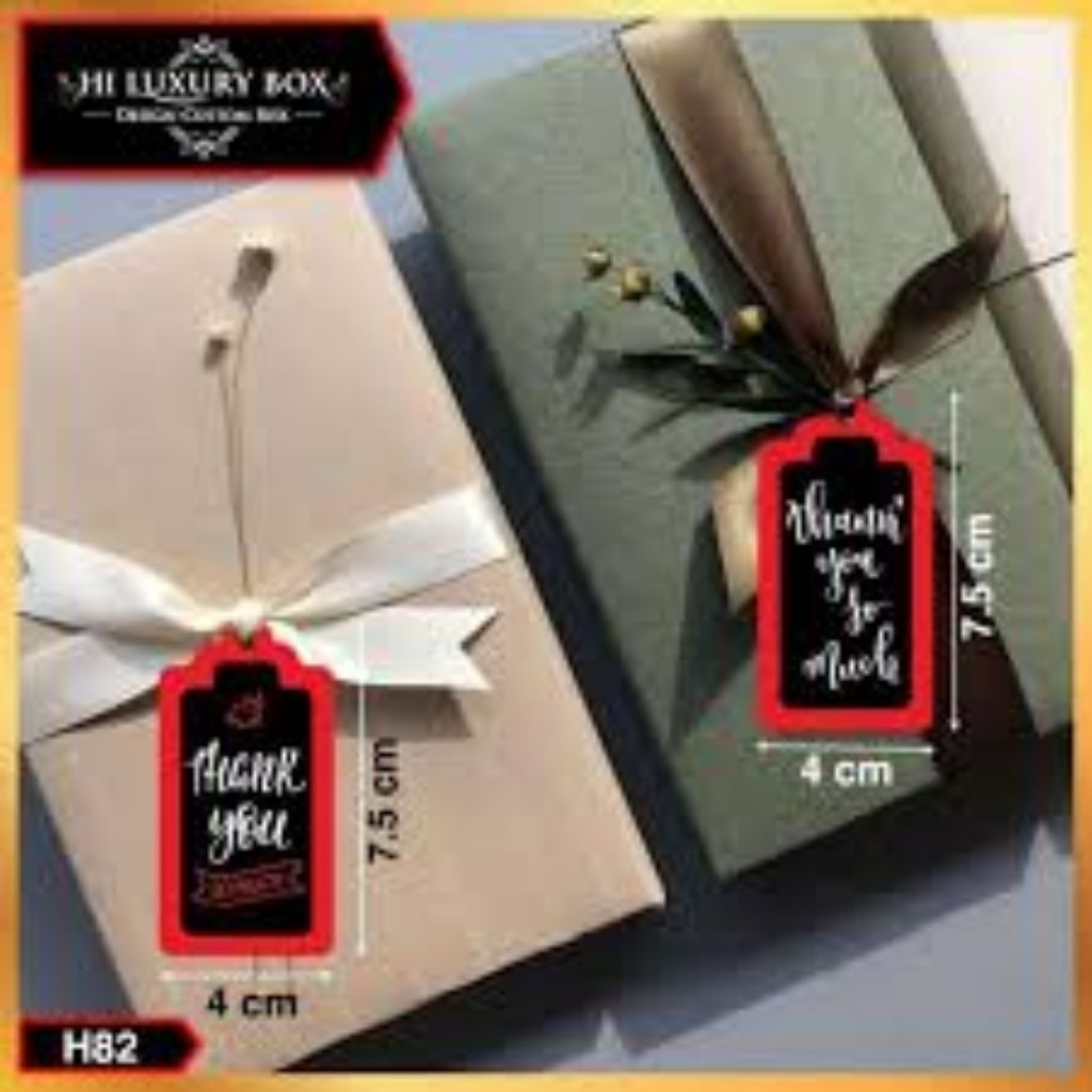 

hangtag warna merah bahan premium