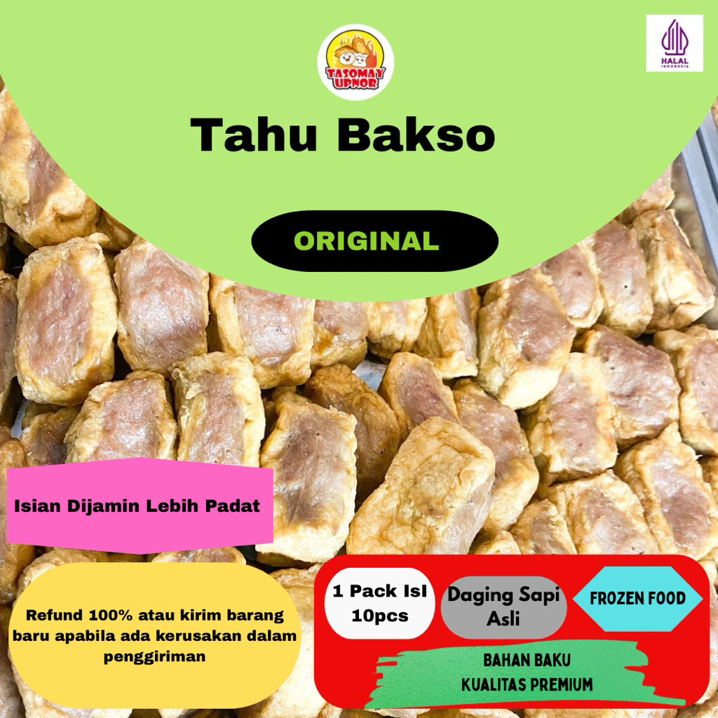 

Tahu Bakso Daging Sapi Isi 10 pcs Halal Premium Free Chili Oil