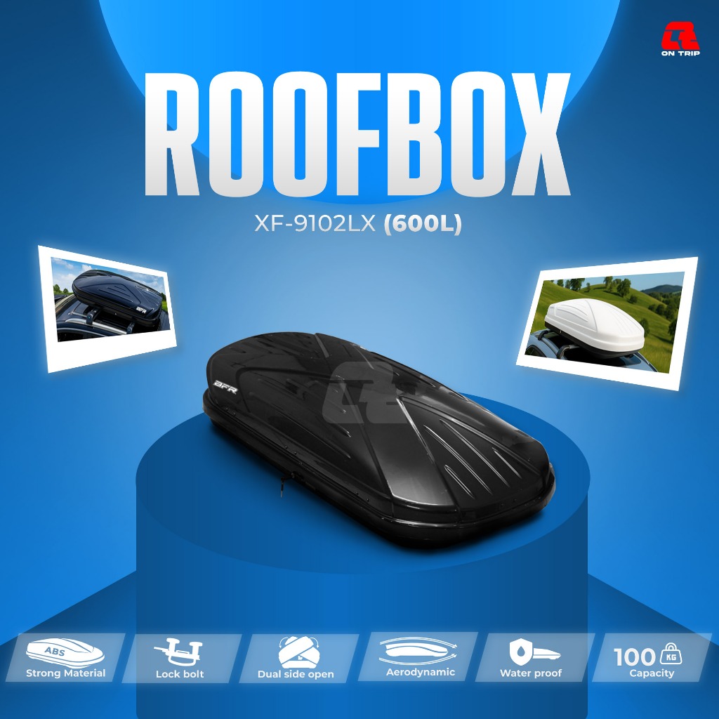 Roof Box Bagasi Atap Mobil Universal Material Abs 600L