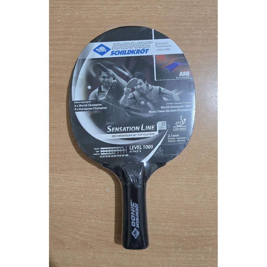 BAT PINGPONG TENIS MEJA DONIC SCHILDKROT SENSATION 1000 CARBON. ORIGINAL