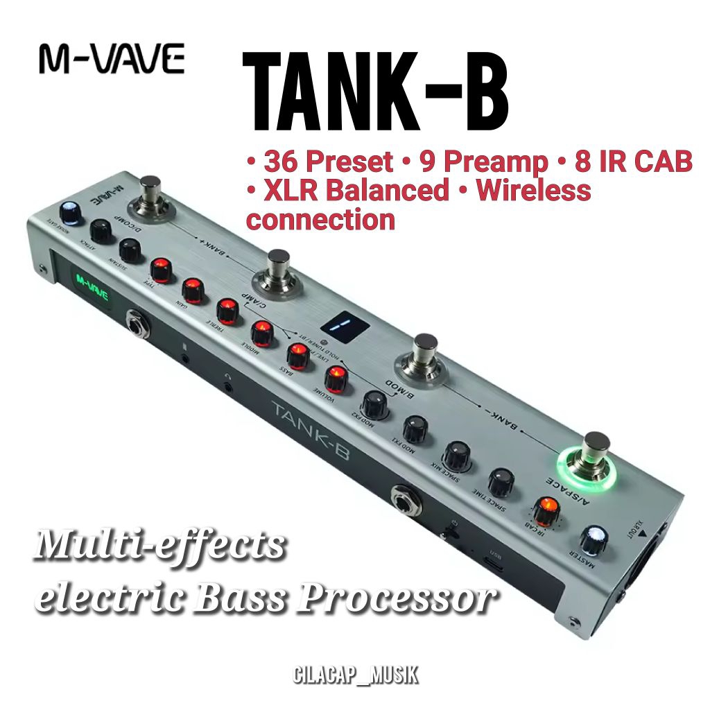EFEK GITAR BASS M VAVE TANK B MVAVE M-VAVE BASS