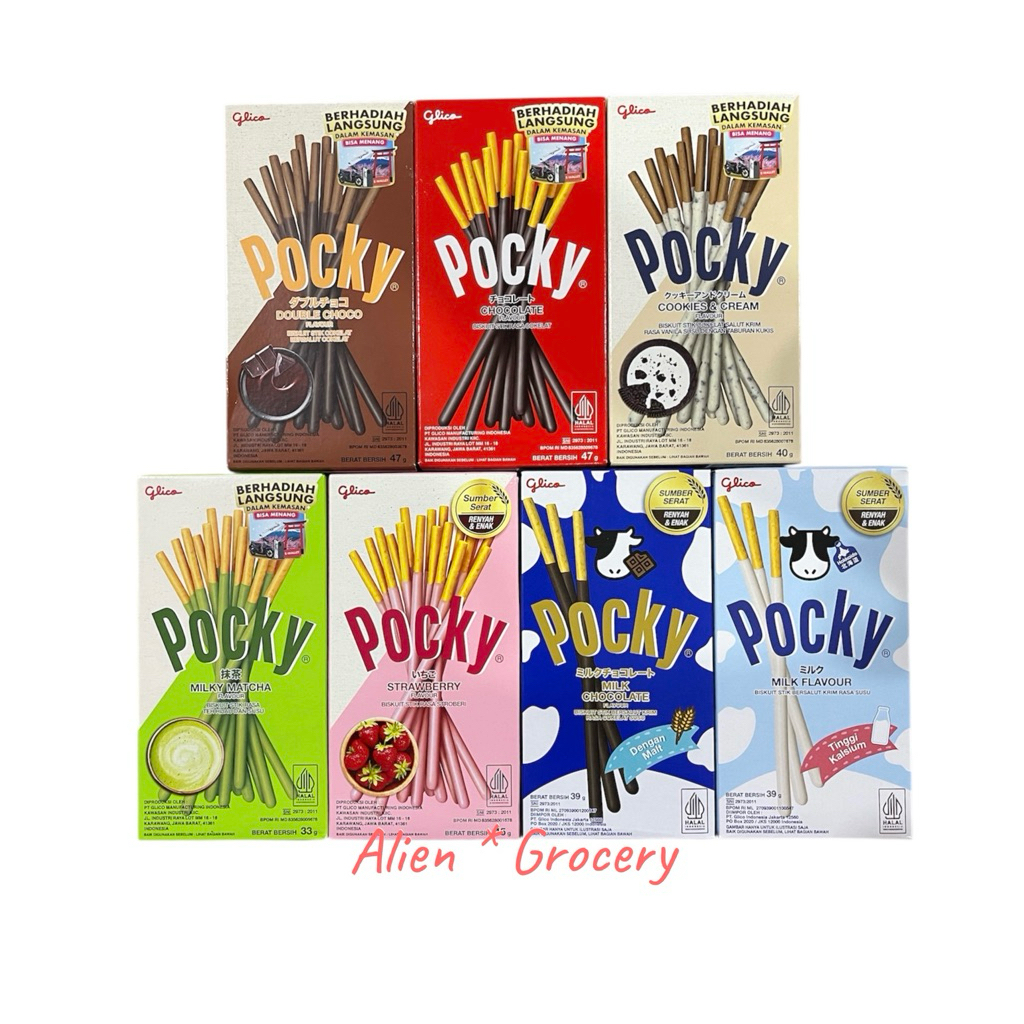 

POCKY Glico Chocolate Matcha Strawberry Double Choco Cookies Creme Milk Chocolate