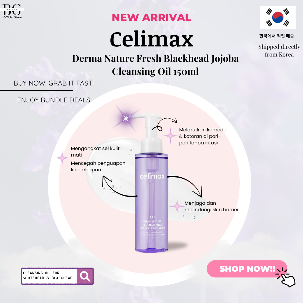 Celimax Derma Nature Fresh Blackhead Jojoba Cleansing Oil 150ml
