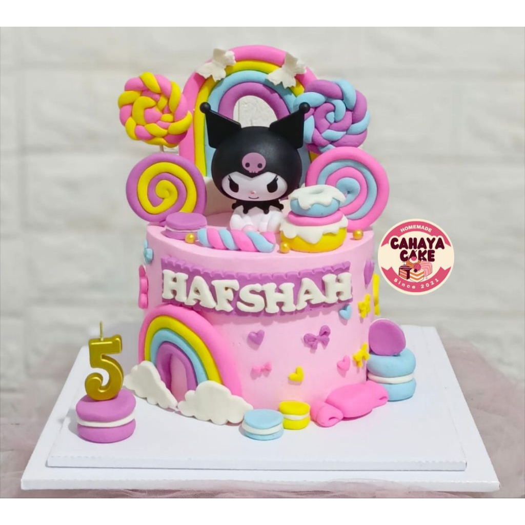 

Kuromi Custom Cake/ Kue Ulang Tahun Kuromi / Kue Ultah Anak Perempuan