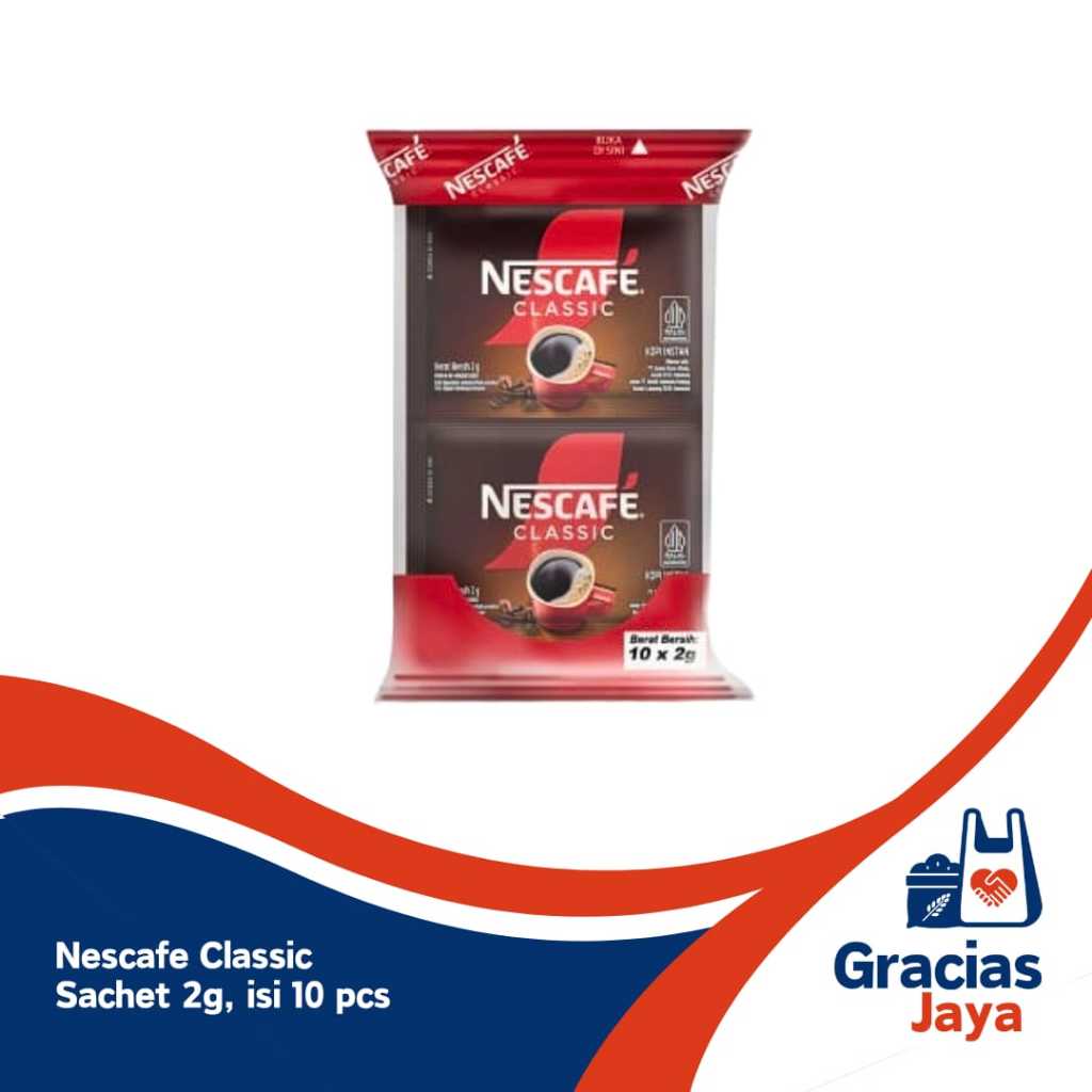 

Nescafe Classic Sachet 10x2gram - Rich Coffee Flavor