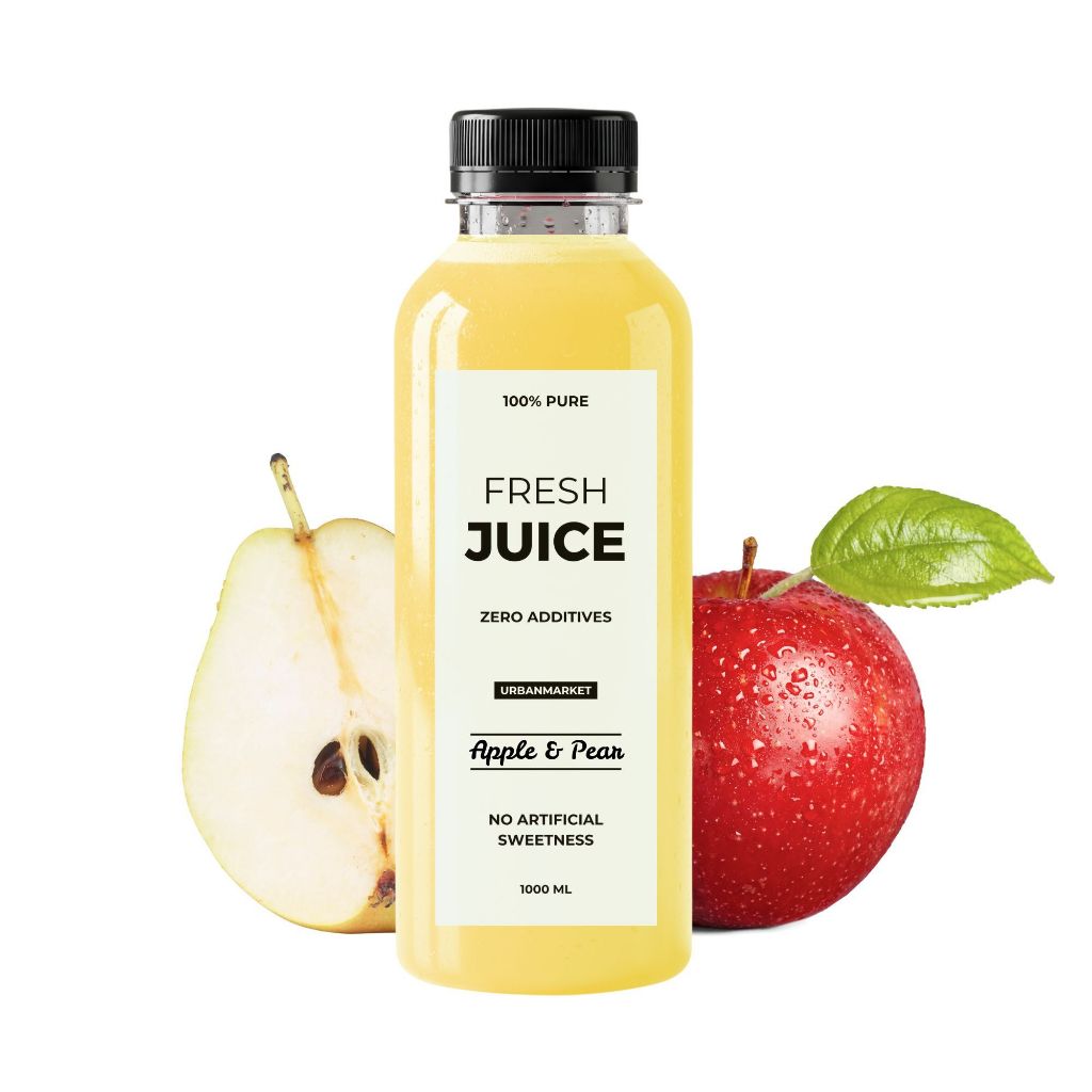 

Jus Apel Pear Segar Cold Pressed 1000 ml – 100% Buah Asli, Murni Tanpa Gula Tambahan