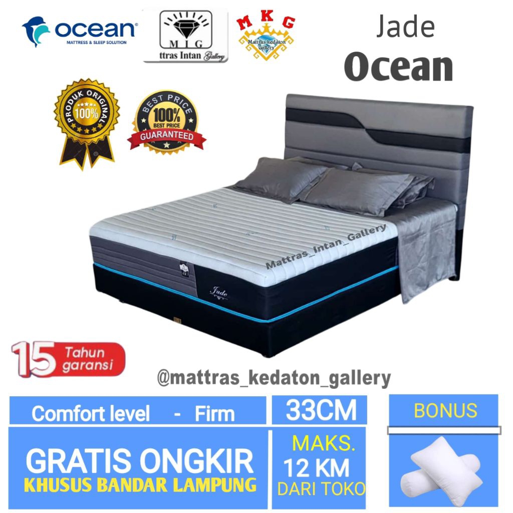Kasur Ocean Jade Orthopedic T33 Cm - kasur spring bed ocean Spring bed size 160 - 180 bandar lampung