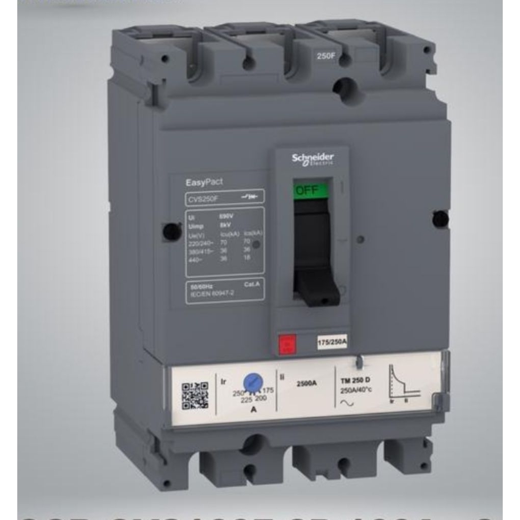 MCCB SCHNEIDER 3P CVS160F 160A 36KA TM160D LV516333 MCCB 3 Phase