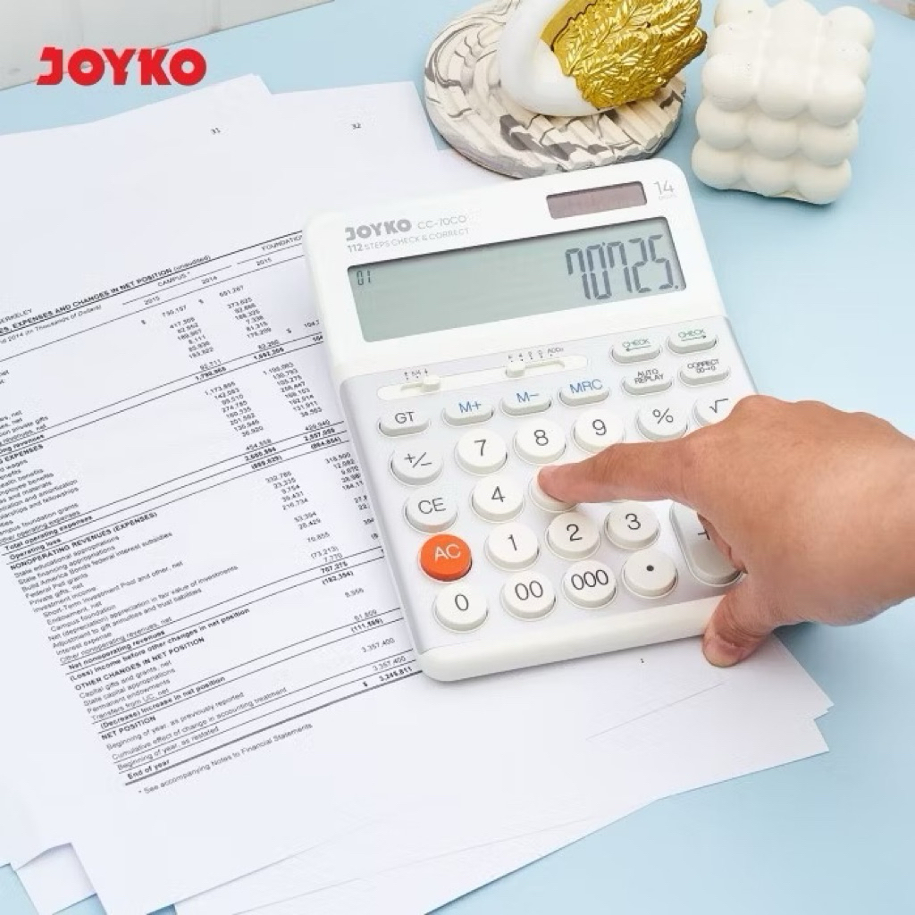 

KALKULATOR BESAR JOYKO CC-70CO 14 Digits - Model Simple Design Terbaru JOYKO - Calculator For