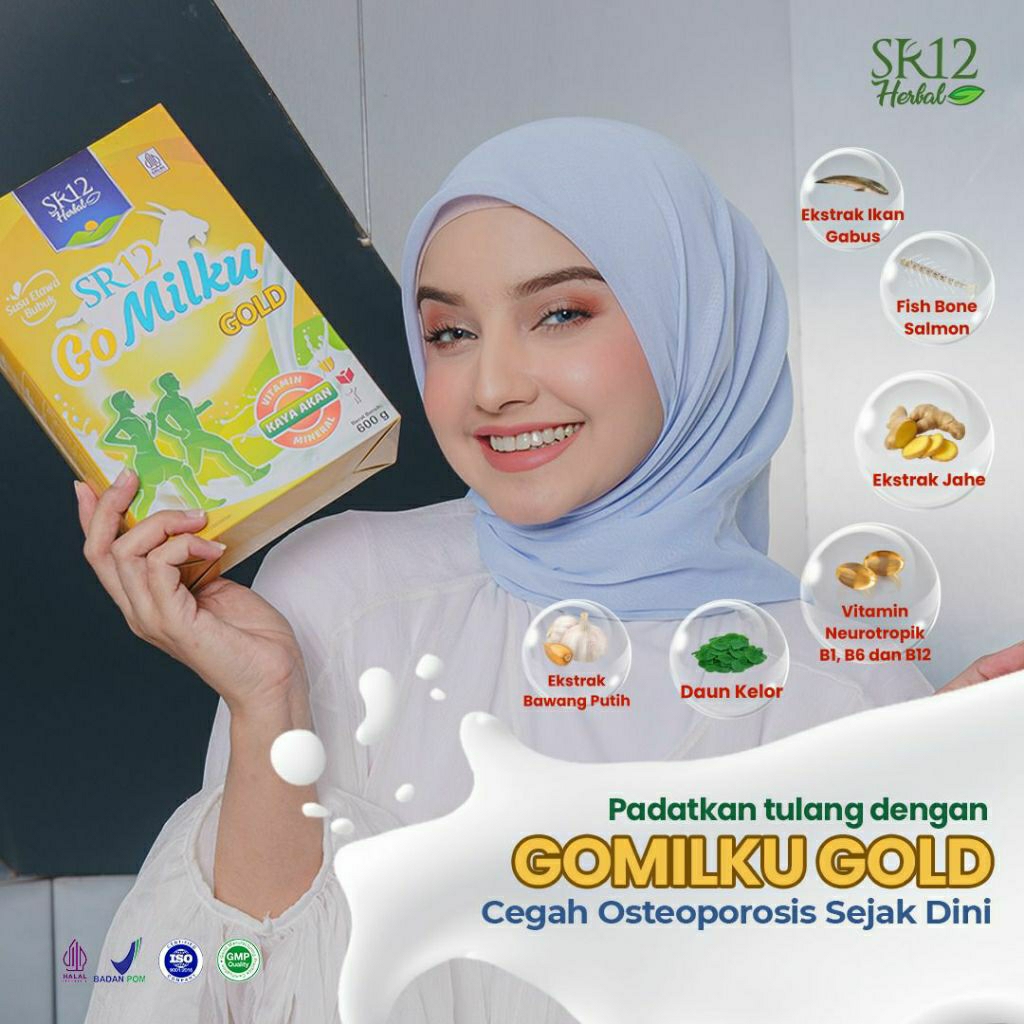 

Gomilku Gold Susu Khusus Lanjut Usia Untuk Osteoporosis Susu Etawa Bubuk Tinggi Protein Kalsium BPOM
