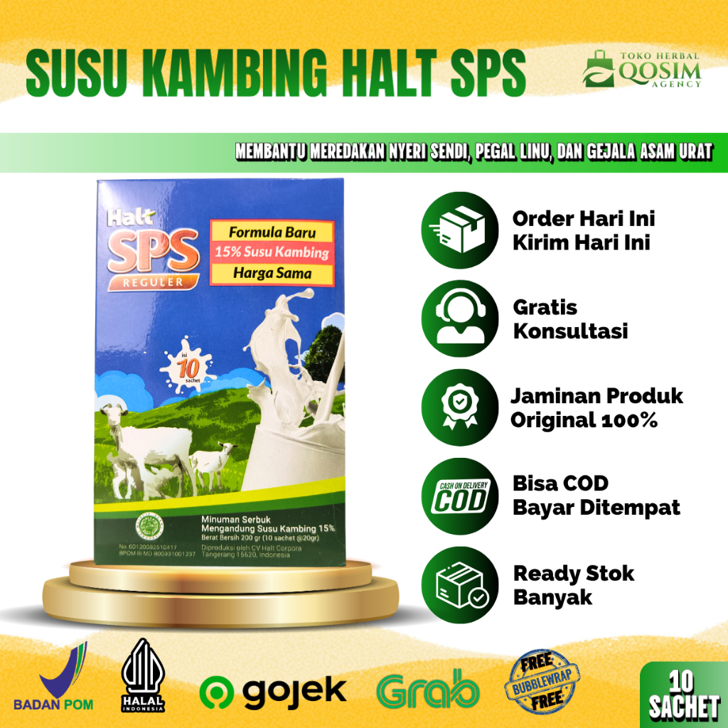 

Susu Kambing Etawa Halt SPS Isi 10 Sachet | Susu Kambing Murah