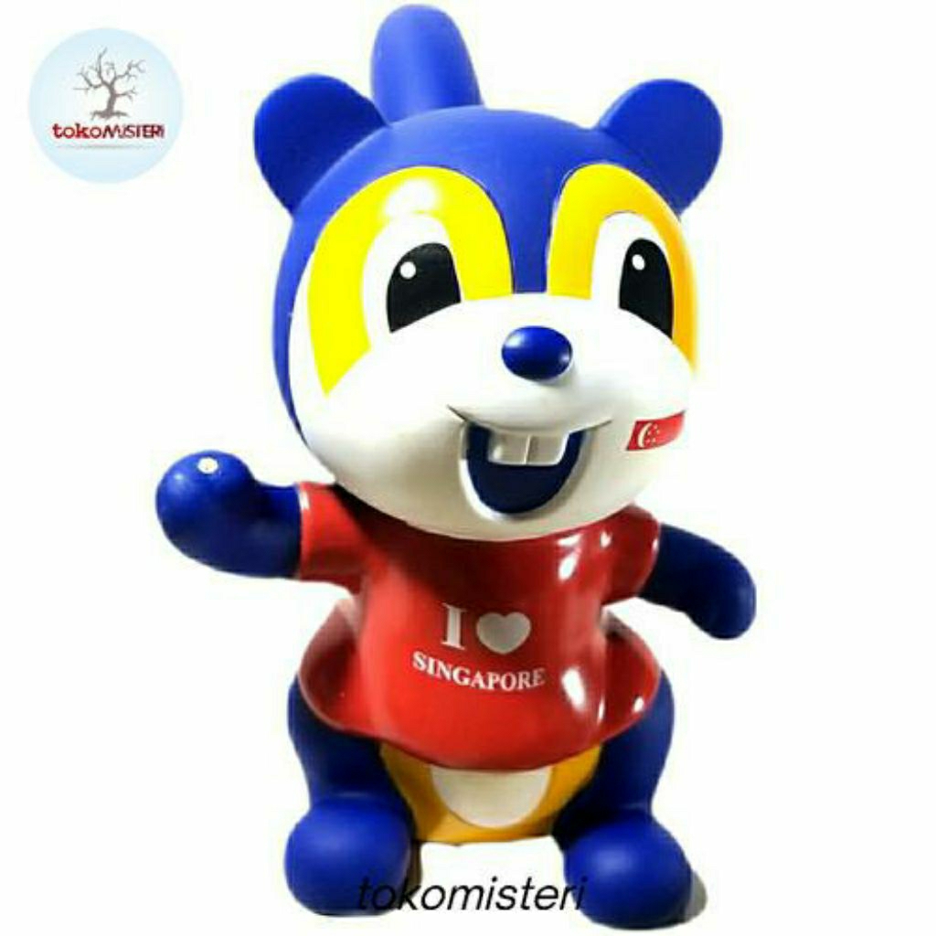 Celengan Tempat Uang Koin Big Maskot Singapura Singapore POSB Tupai Squirrel Post Office Mascot Figu