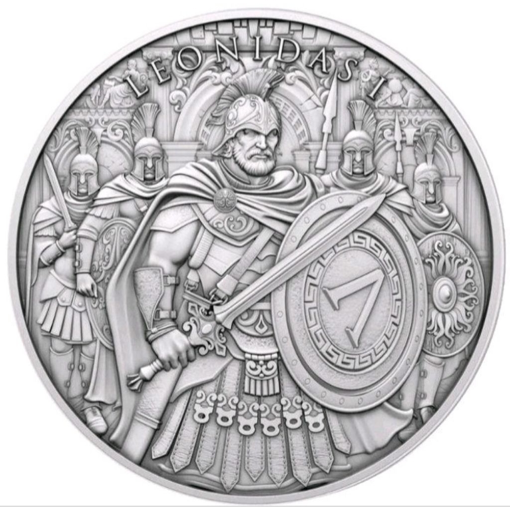 Koin Perak 1 oz Legendary Warriors - Perak Leonidas I