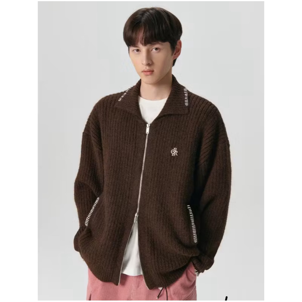 Ready New Original Citybreeze Sweatshirt Mohair ZipZup Cardigan Brown Size Free