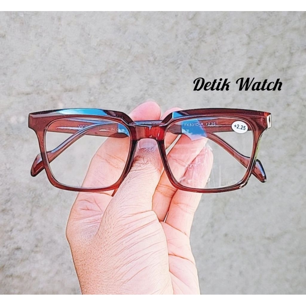 Kacamata Baca Kacamata Rabun Dekat Pria Dan wanita Frame Kotak Besar Uk +1.00 sd +3.00FK831D-T