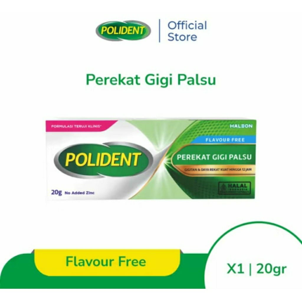 POLYDENT Lem Perekat Gigi Palsu Fresh Mint 20gr