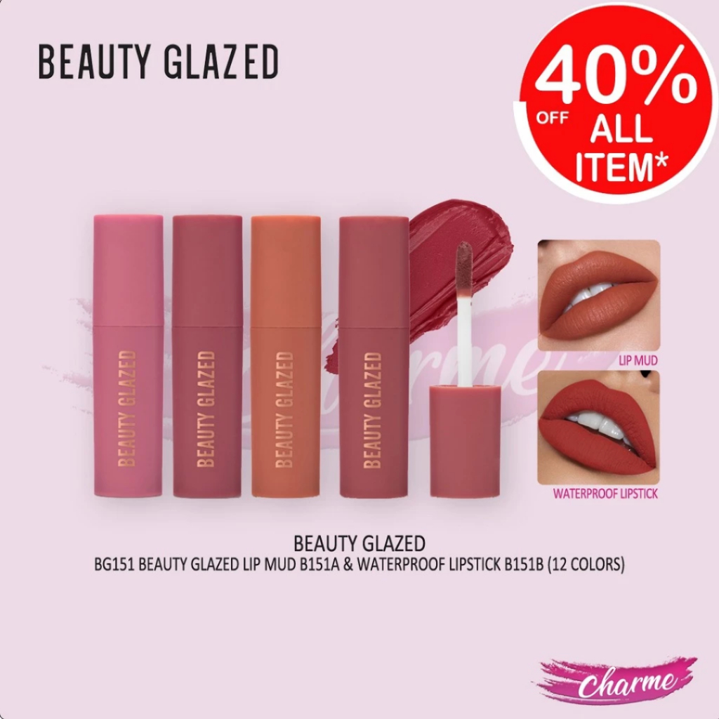 (PAYDAY SALE) Beauty Glazed Waterproof Tahan air Tahan Lama Lipstick B151 A Lip Matte B151A Lipstik 