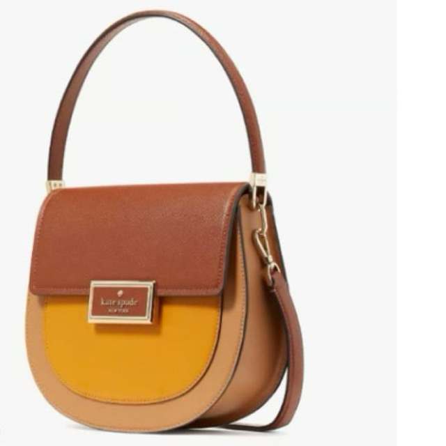 Kate Spade Reegan Colorblock Saddle Bag New with Receipt and tags CODE CANA SIX 6ERANOS 6ENARO 6ERAN
