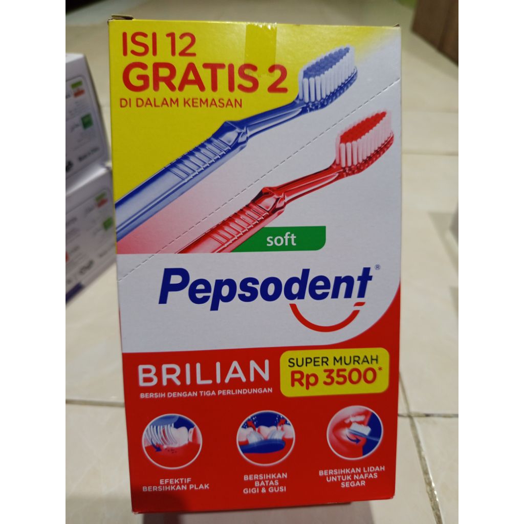Sikat Gigi Pepsodent isi 12+2