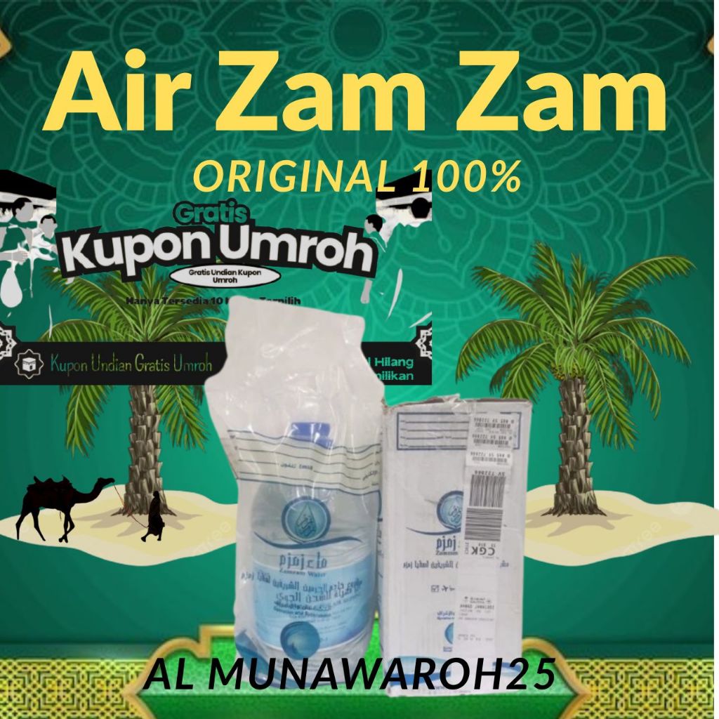 

Air ZAM ZAM 5 liter original barcode dan non barcode