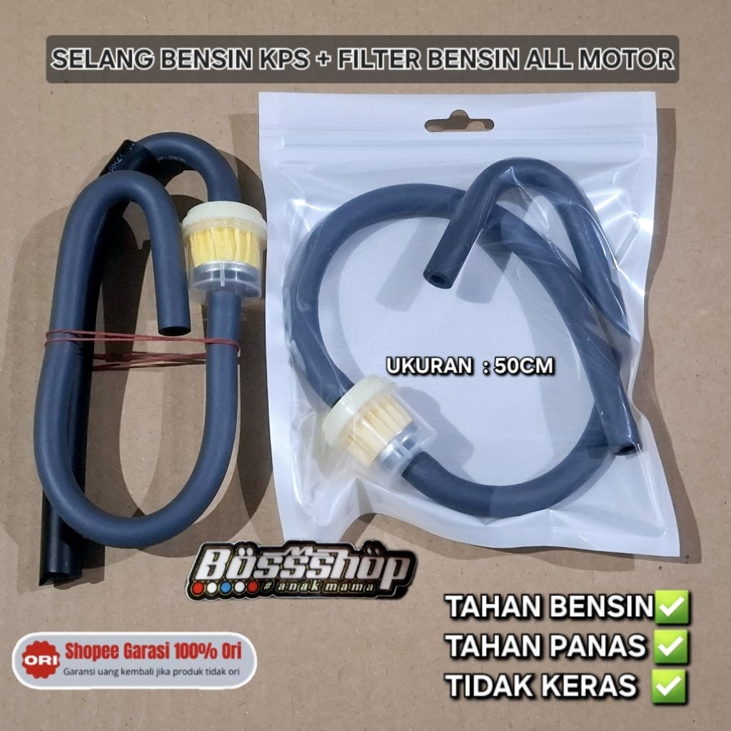 Selang Bensin KPS + Filter Bensin Magnit Panjang 50cm PNP ALL MOTOR | SELANG KPS 100% ASLI