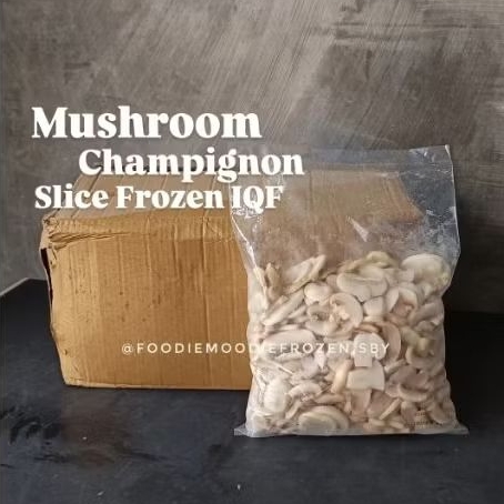 

Champignon mushroom sliced frozen IQF 1kg/ Jamur kancing potong frozen IQF 1kg/ sayur potong/ jamur kancing/ jamur champignon slice