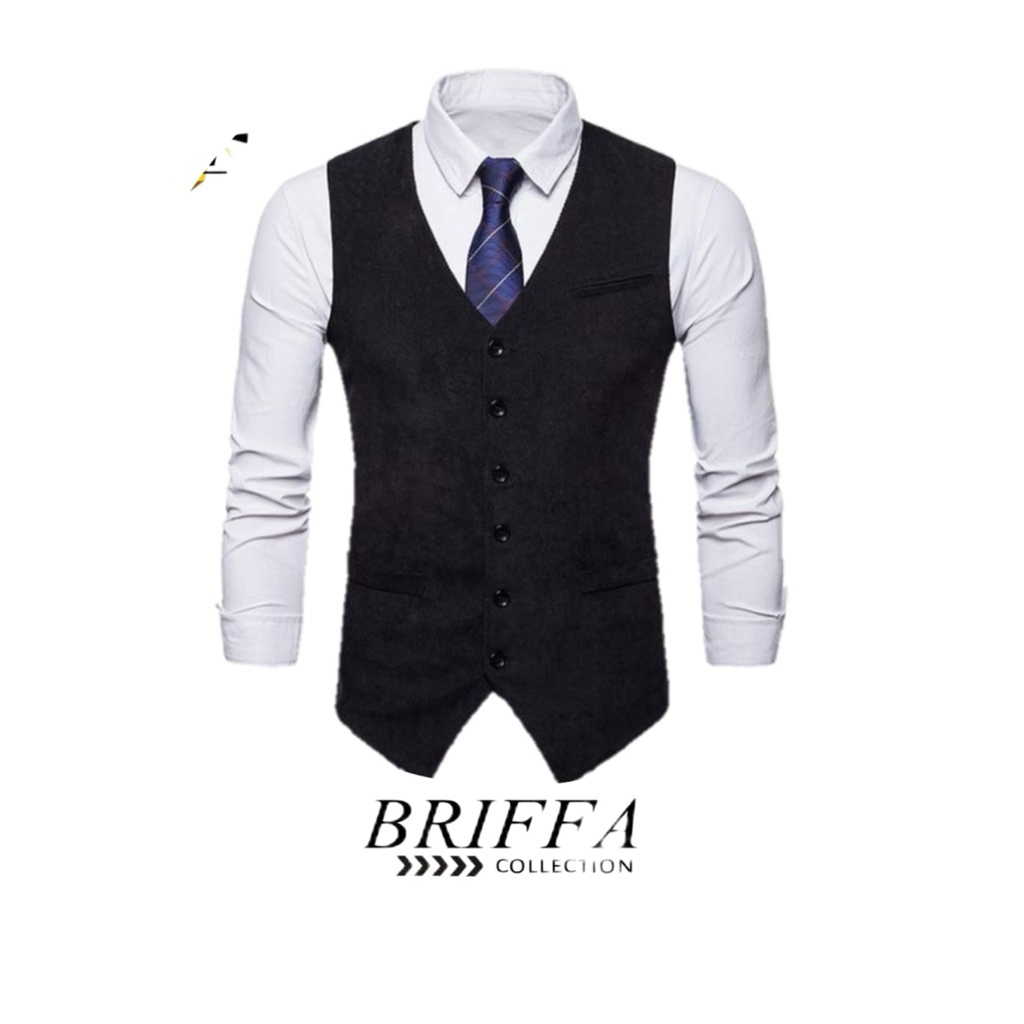 BRIFFA _ Rompi Vest Formal Dalaman Jas Slimfit Pria / Rompi Vest Jas / Rompi Slimfit Set Jas Pria Da
