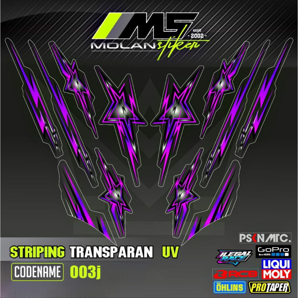 Decal Sticker Striping Variasi Transparan Uv Sepeda Motor Listrik Uwinfly T3 Pro T3s Pro T5 Pro T85 