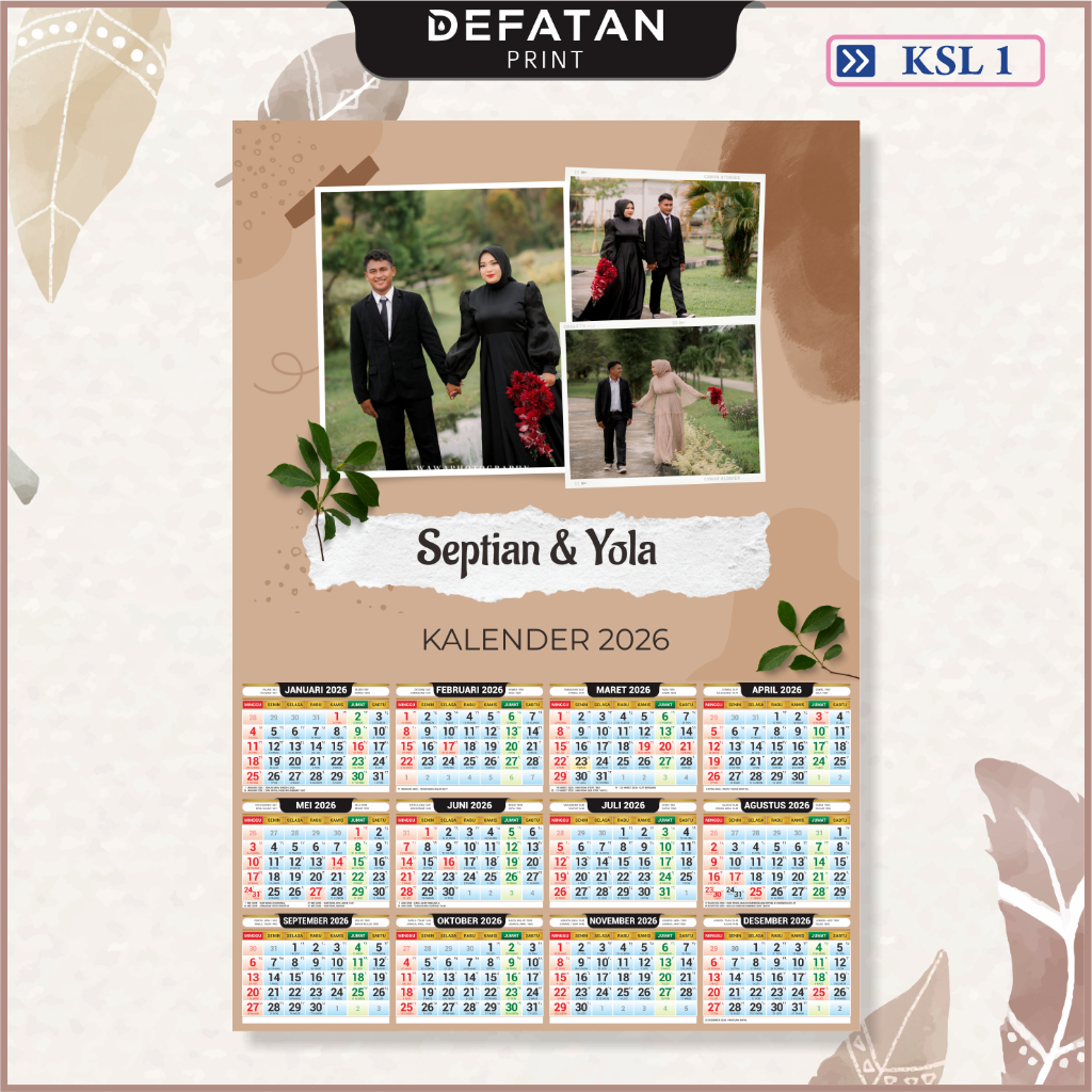 

Kalender Dinding Custom Foto Tahun 2026 Lengkap Free Design