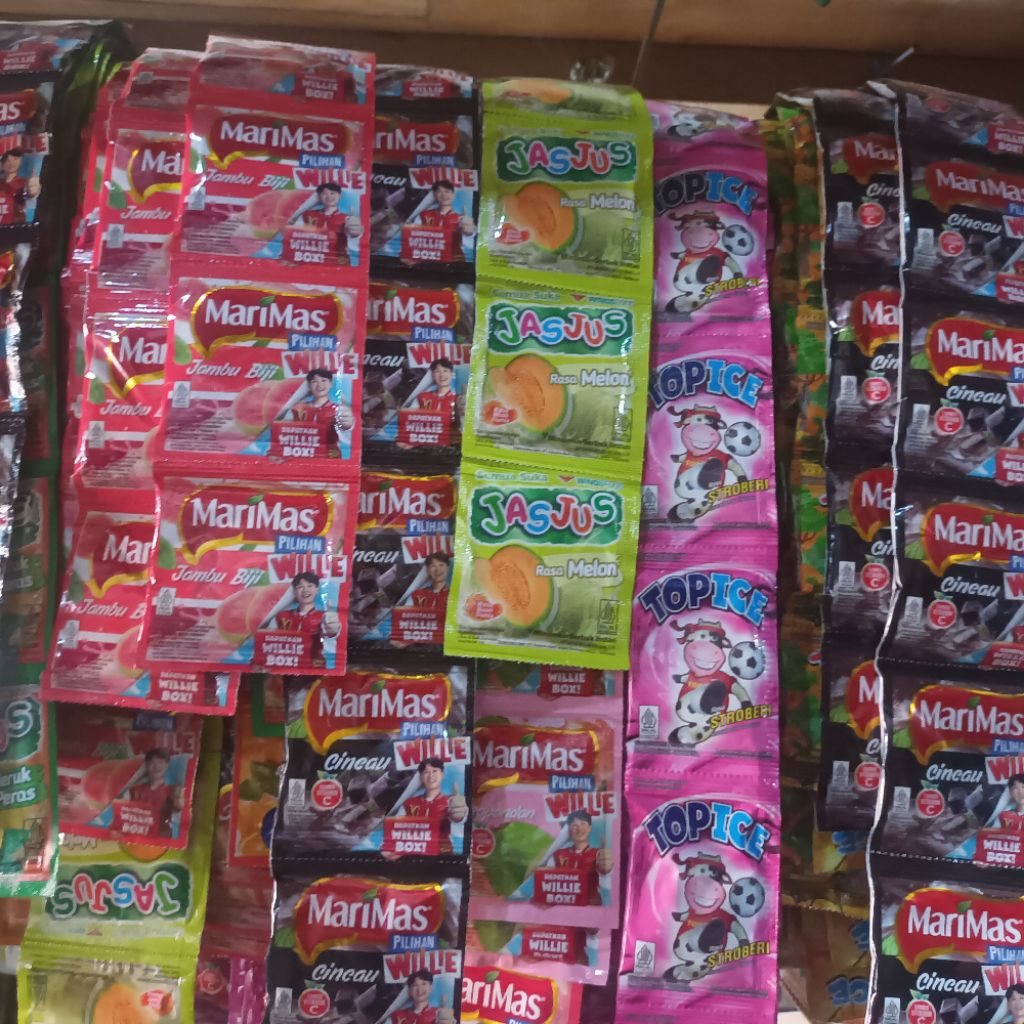

1paket isi 10rcg,minuman serbuk top ice,jasjus,marimas,teh jus,