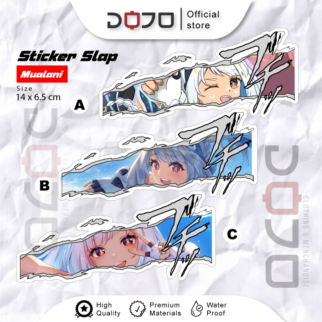 

Sticker VINYL anime Genshin Impact Mualani Warningmotor mobil notebook binder laptop pc gaming JDM slap eyes murah bisa mirror semua karakter all character