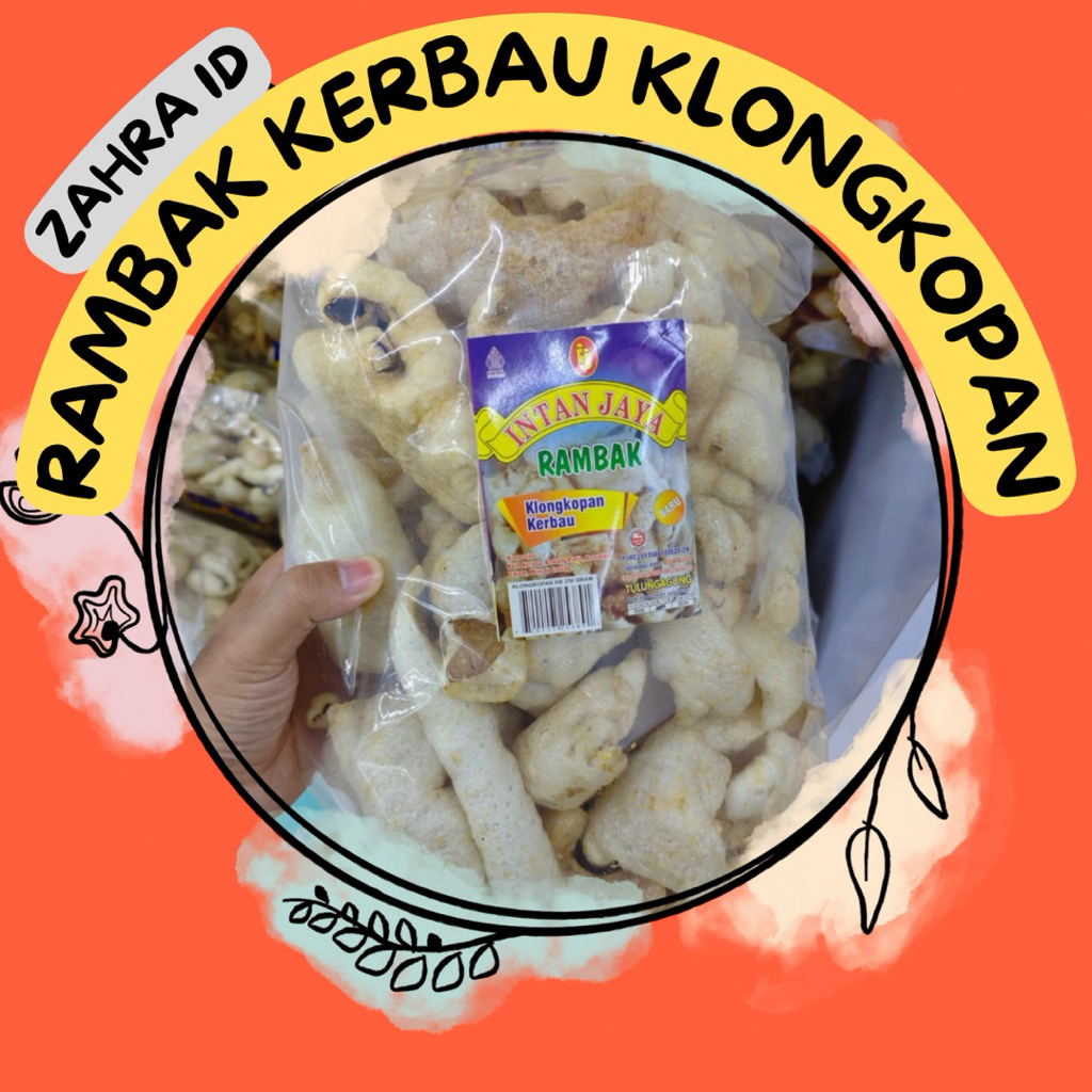 250gr RAMBAK KERBAU KLONGKOPAN - INTAN JAYA KERUPUK KULIT RAMBAK STASIUN TULUNGAGUNG