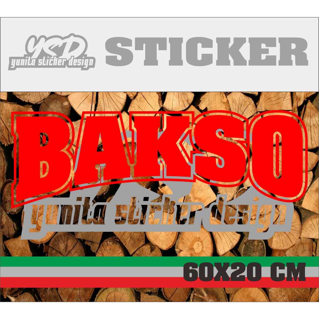 

CUTTING STICKER TULISAN BAKSO MODEL BOLONG UKURAN 60X20 CM
