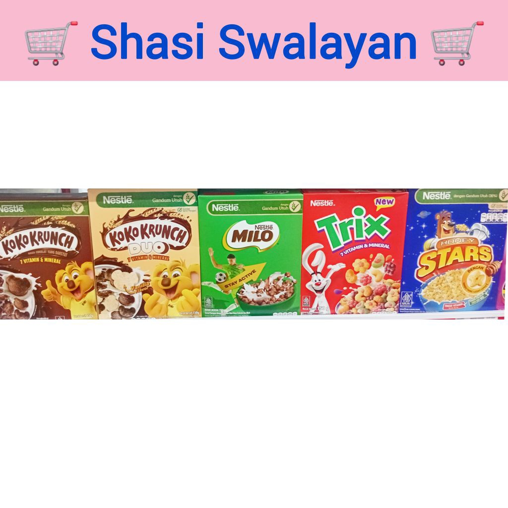 

Nestle Sereal Koko Krunch/ Milo/ Trix/ Honey Star 300 Gram