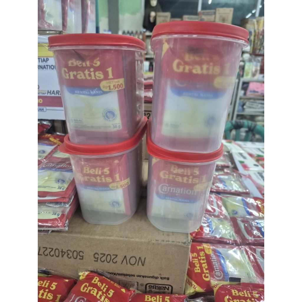 

CARNATION KRIMER KENTAL MANIS SACHET 5+1 isi 3 RENCENG FREE KONTAINER CANTIK