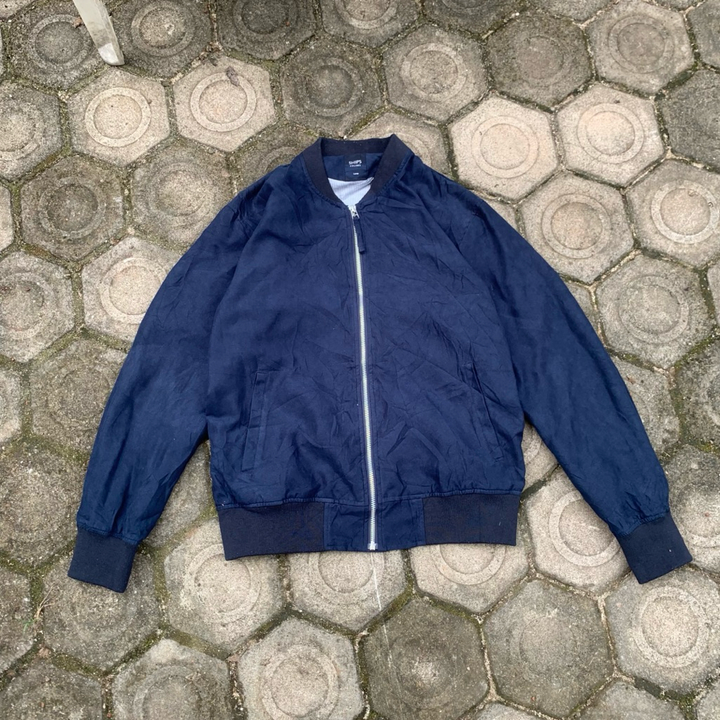 Ships colour boomber jacket suede